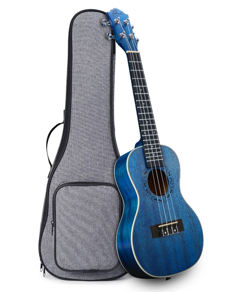 Ranch Tenor Ukulele Ranch 26 inch Professional Wooden ukelele Instrument with Online 12 Lessons and Gig Bag - Small Hawaiian Guitar - Starry Blue - Image 1